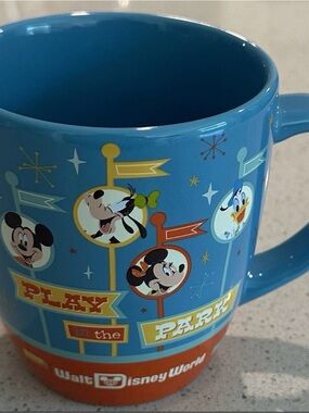 Disney Blue Play in the Park Walt Disney World Character Ceramic Mug